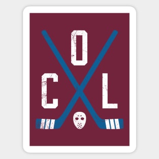 COL Retro Sticks - Burgundy Sticker